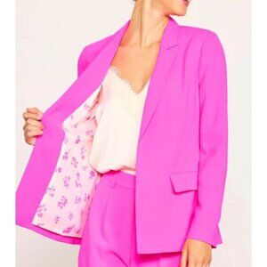 Skies are Blue Neon Pink Welt Pocket Blazer